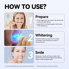 User manual included with the JTF whitening kit