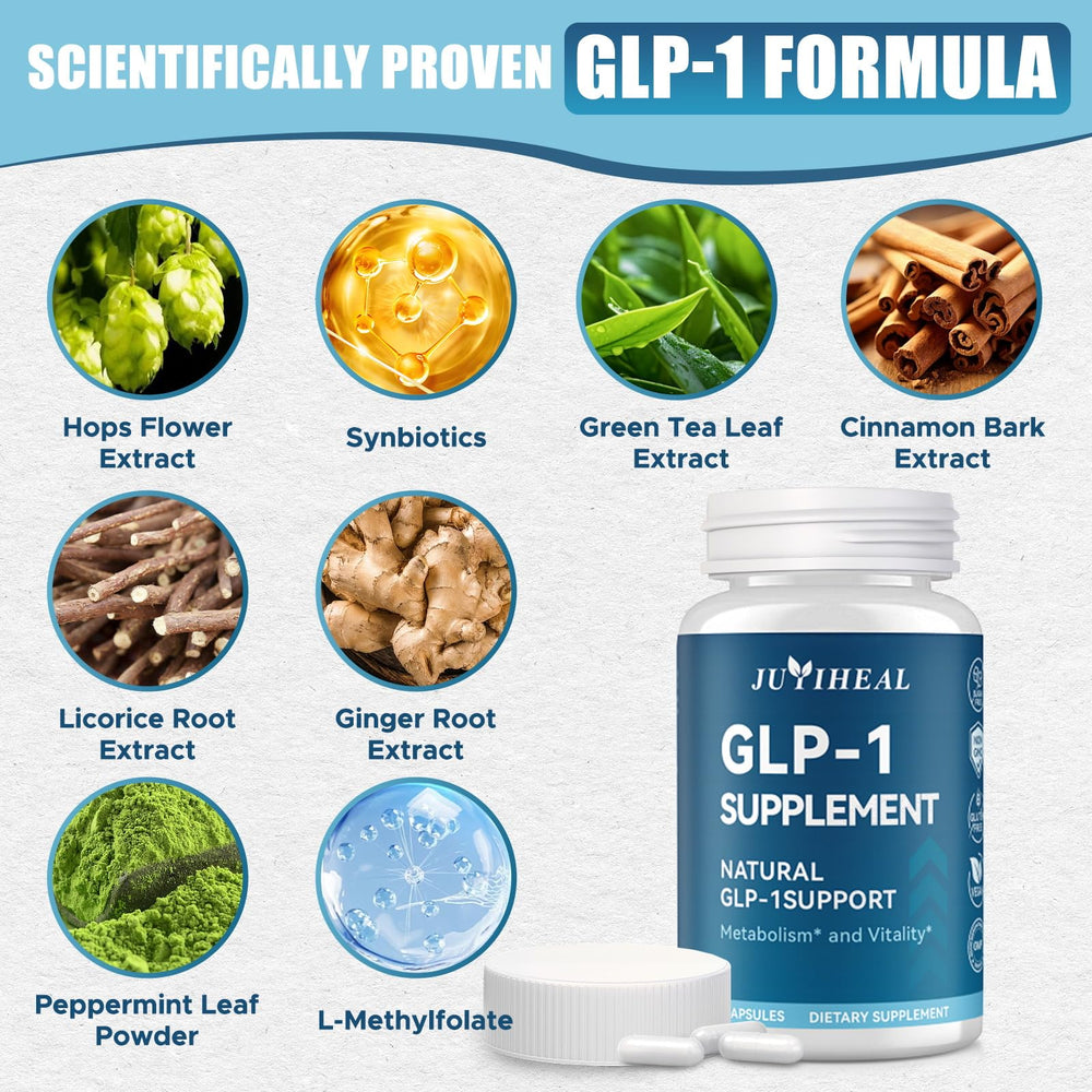 Healthy metabolism and GLP-1 production illustration
