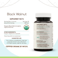 Organic Black Walnut (Juglans nigra) dried hull