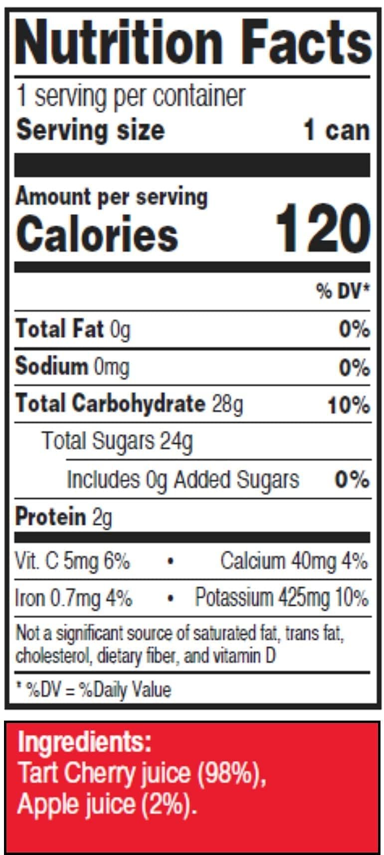 Juice Performer Tart Cherry Packaging 12pk showcases convenient gluten-free recovery drink.