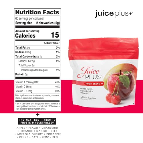 Daily nutrition support with fruit blend soft chews