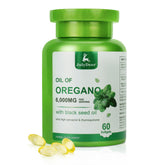 Front view of JulyDeer Oregano Oil with Black Seed Oil bottle