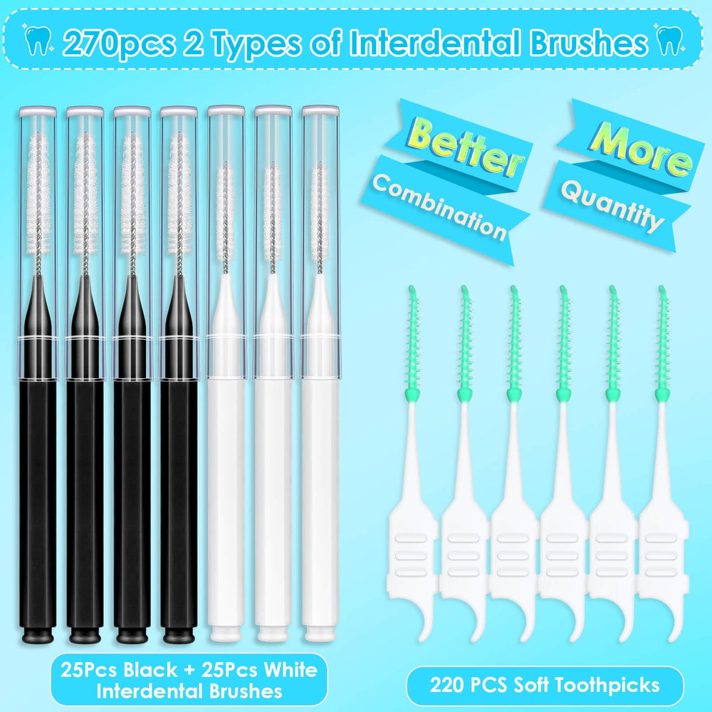 Close-up of interdental brushes from Jupwalz kit