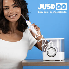 Product package contents: flosser, nozzles, case, manual, charger