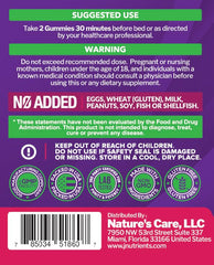 Just Nutrients Melatonin gummies gluten-free label closeup showcasing non-GMO