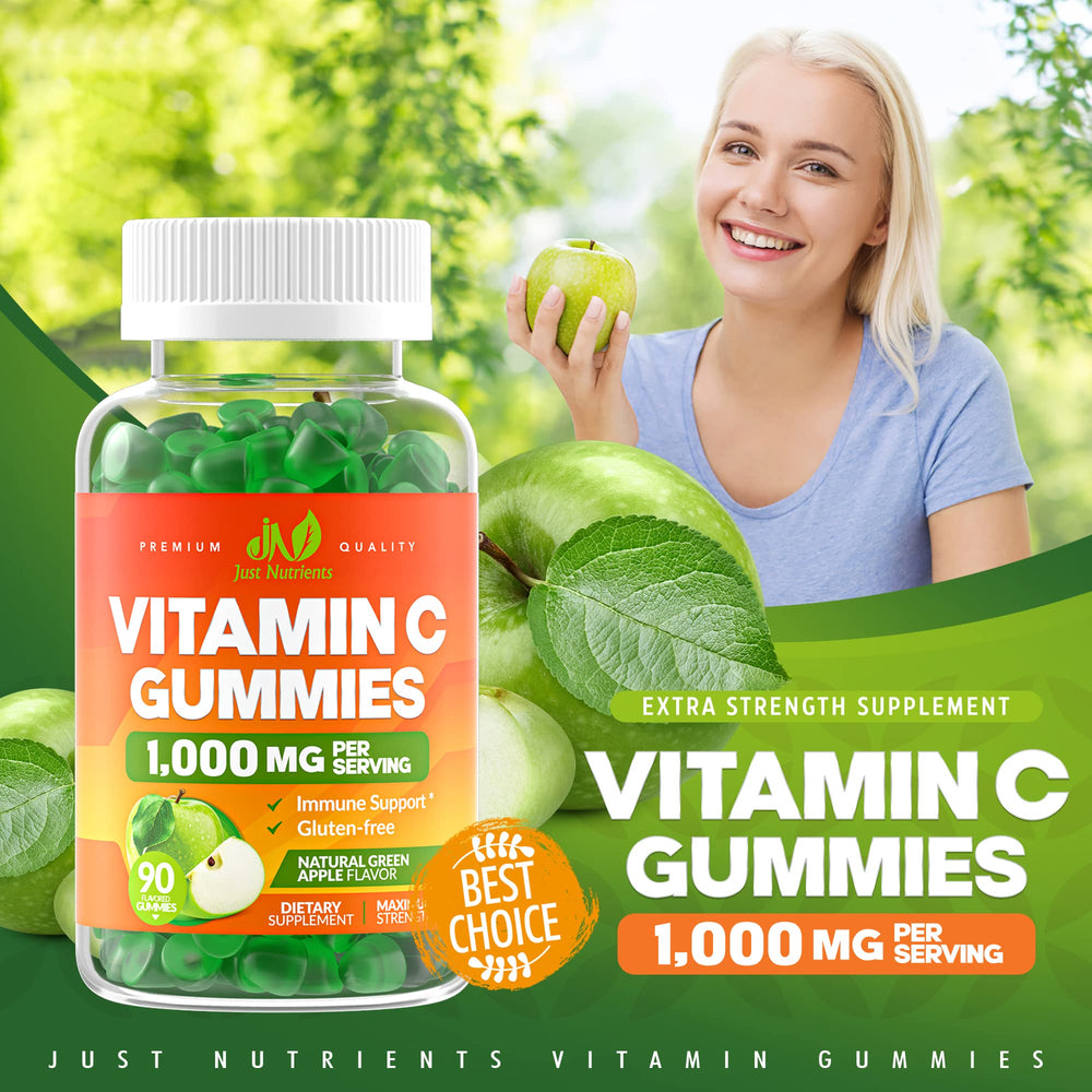 Just Nutrients bottle next to hand for scale, indicating portable 90-count supply
