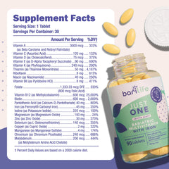 Close-up of a Just One tablet