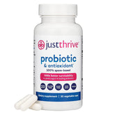 Just Thrive Probiotic & Antioxidant Supplement bottle with label