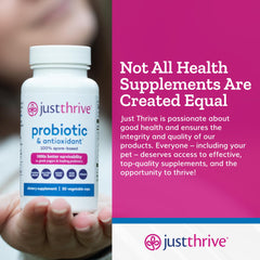 30-count bottle of Just Thrive probiotic supplement