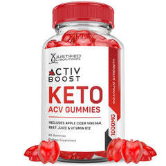 Justified Laboratories Activboost Keto ACV gummies jar for convenient daily wellness