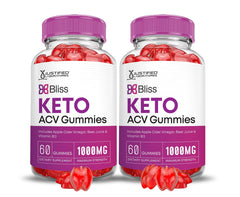 Justified Laboratories Bliss Keto ACV Gummies bottle front highlights premium packaging for everyday wellness