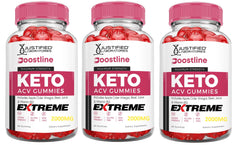Justified Laboratories Boostline Keto ACV Gummies bottle front highlights convenient daily nutrition.