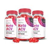 Justified Laboratories Destiny Keto ACV Gummies Extreme 3-pack bottle for convenient daily wellness.