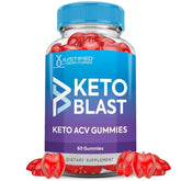 Justified Laboratories Keto Blast ACV Gummies bottle front highlights a tasty daily wellness bite.