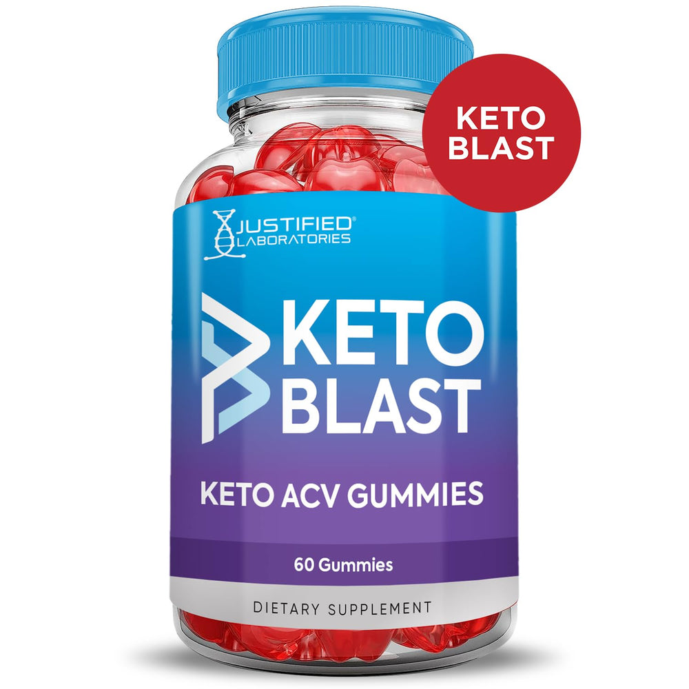 Justified Laboratories Keto Blast ACV Gummies ingredients — beet juice and pomegranate color.