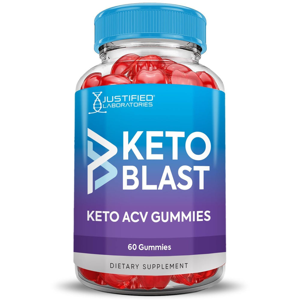 Justified Laboratories Keto Blast ACV Gummies texture close-up shows pectin-based chewiness.