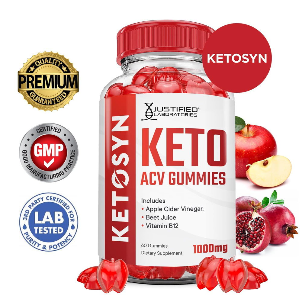 Justified Ketosyn Keto ACV Gummies texture comes from a plant-based pectin base.