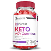 Justified Laboratories Premier Keto ACV Gummies bottle-front for convenient daily wellness boost