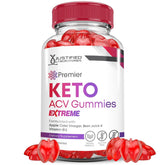 Justified Laboratories Premier Keto ACV Gummies bottle for convenient daily wellness.