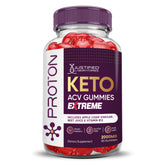 Justified Laboratories Proton Keto ACV Gummies bottle pour supports daily wellness with apple cider vinegar