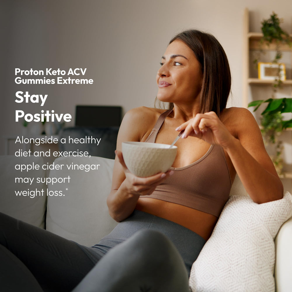 Justified Laboratories Proton Keto ACV Gummies close-up reveals fruity texture and keto-friendly snacking option