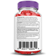 Justified Laboratories Pure Slim Keto ACV Gummies label closeup noting gluten-free pectin base.