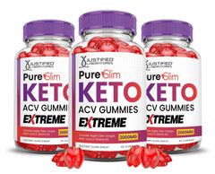 Justified Laboratories Pure Slim Keto ACV Gummies pack shot for convenient daily use.