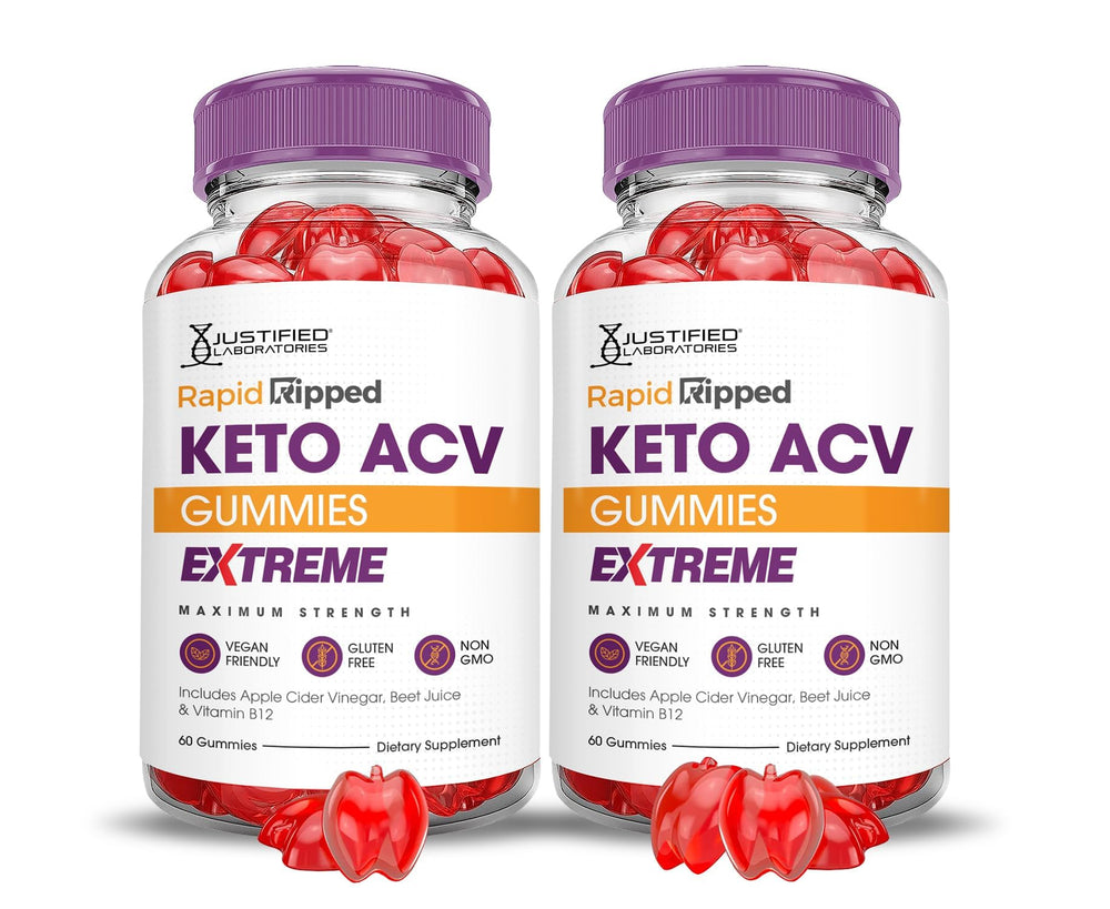 Justified Laboratories Rapid Ripped Keto ACV Gummies bottle for an easy daily wellness bite