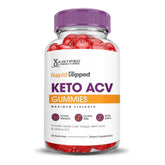 Justified Laboratories Rapid Ripped Keto ACV Gummies: empaque práctico para llevar como merienda diaria.