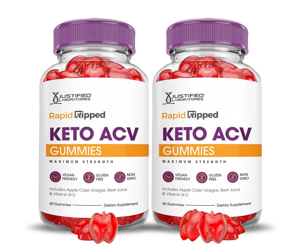 Justified Laboratories Rapid Ripped Keto ACV Gummies pack for convenient daily wellness on the go.
