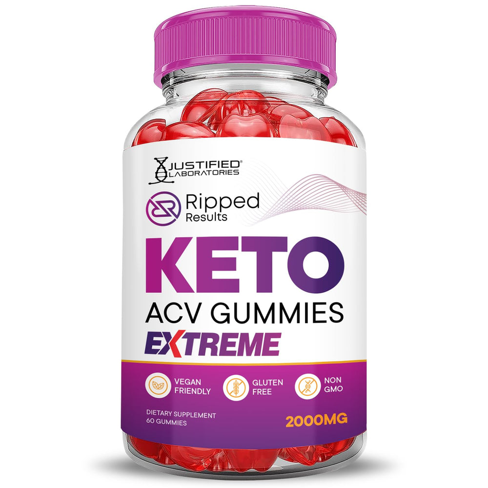 Justified Laboratories Ripped Results Keto ACV Gummies five-pack box—great value for routines.
