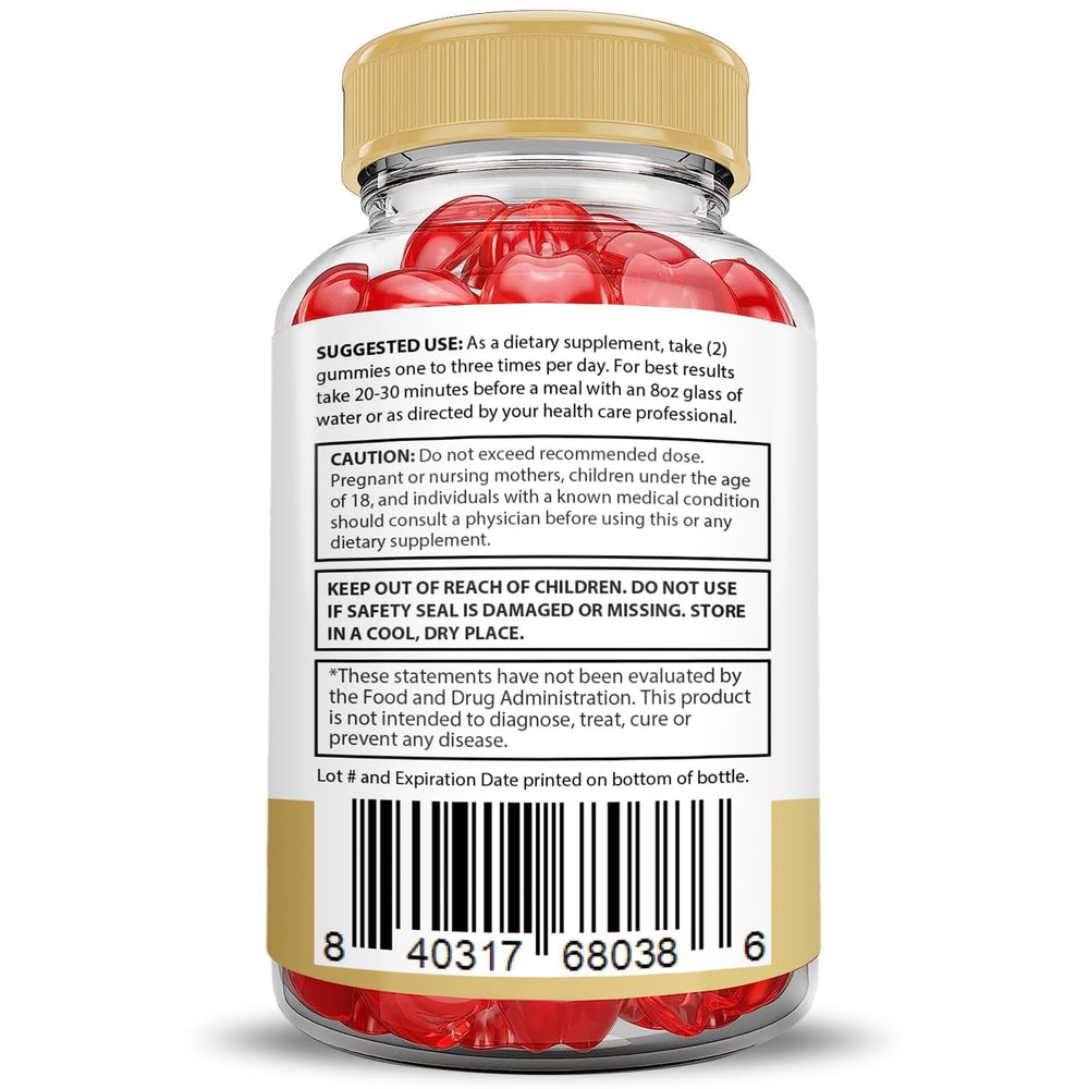 Justified Laboratories Speedy Keto ACV Gummies 2-pack back label detail for ingredients.