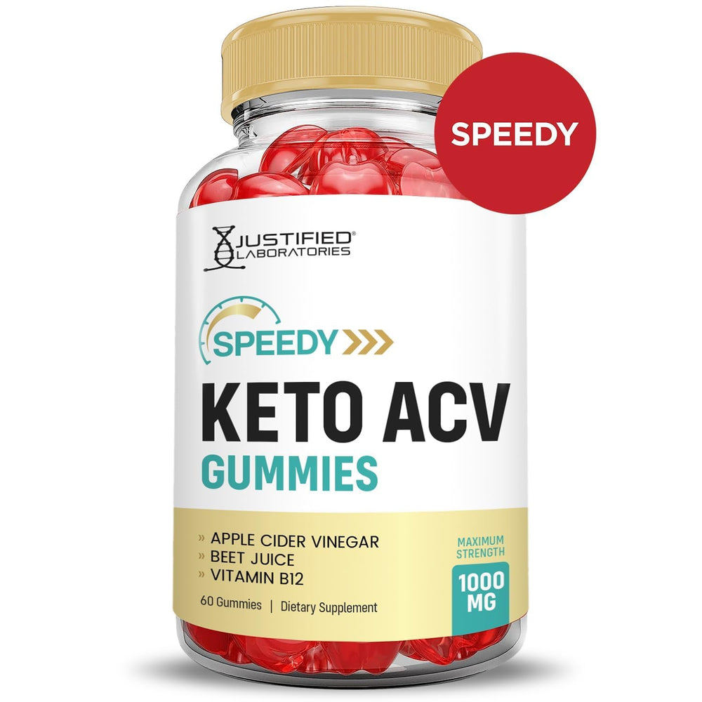 Justified Laboratories Speedy Keto ACV Gummies acv-gummy-closeup highlights a flavorful daily chew.