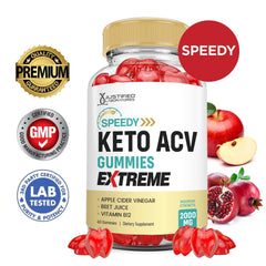 Justified Laboratories Speedy Keto ACV Gummies with B12 and folate for everyday support.