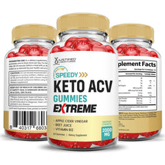 Justified Laboratories Speedy Keto ACV Gummies GMP-certified facility badge indicating quality.