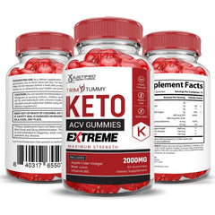 Justified Laboratories Trim Tummy Keto ACV Gummies nutrition label closeup — transparent ingredient details.