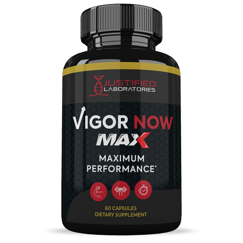 Justified Laboratories Vigor Now Max 1600MG capsules closeup, smooth coating and consistent size.