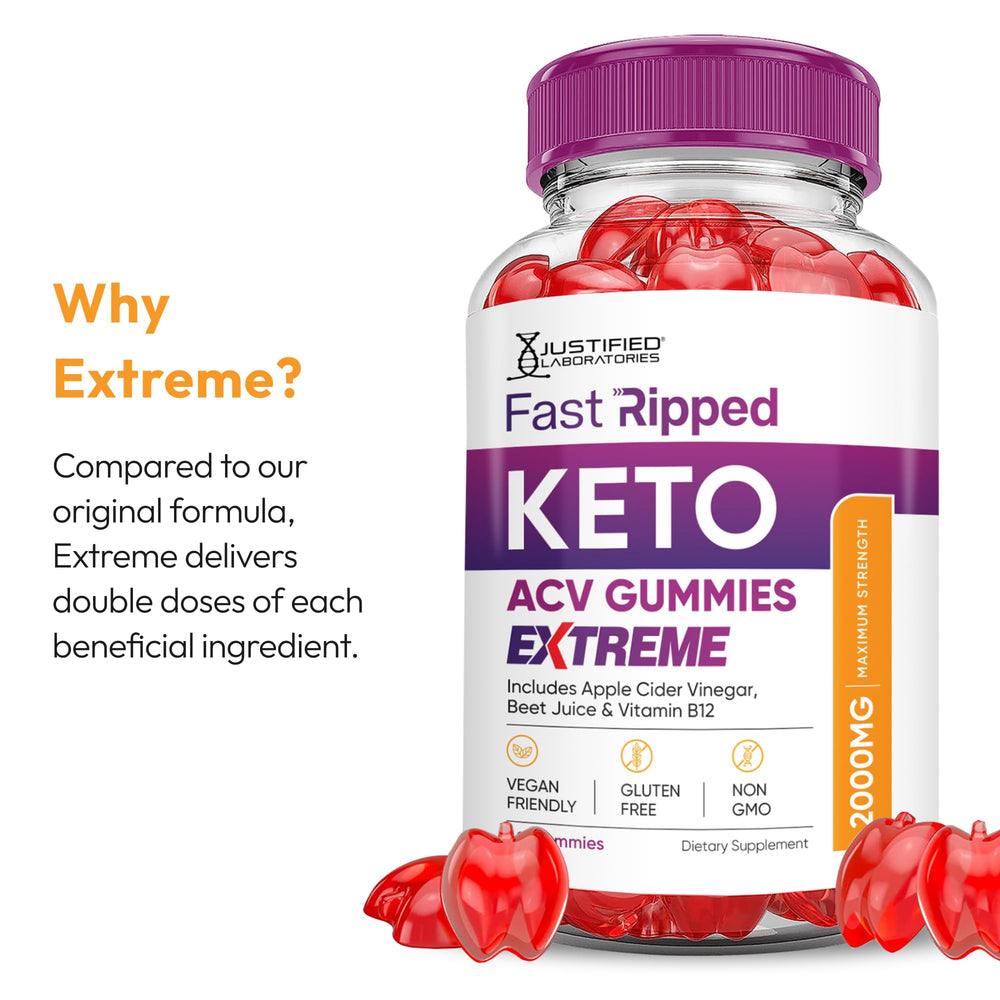 Justified Laboratories ACV gummies with beet juice powder and B12 for a vitamin boost.