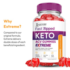 Justified Laboratories ACV gummies with beet juice powder and B12 for a vitamin boost.