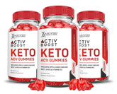 Justified Laboratories Activboost Keto ACV Gummies 3-pack bottle label