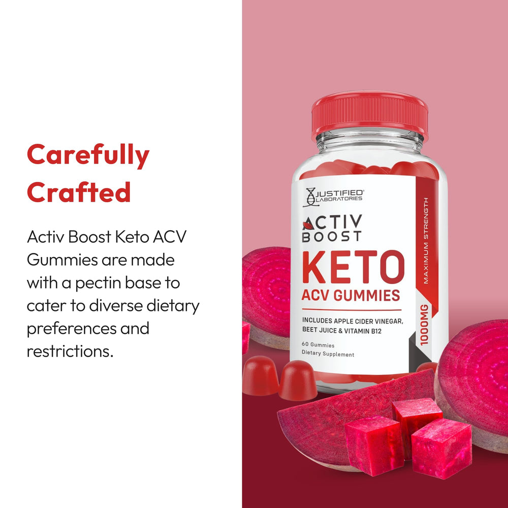 Vegan non-GMO Activboost Keto gummies with pectin base for clean snacking