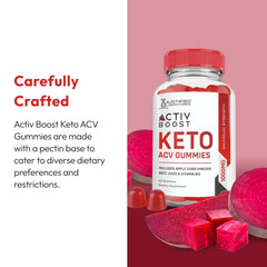 Vegan non-GMO Activboost Keto gummies with pectin base for clean snacking