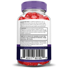 Justified Laboratories Bio Lyfe Keto ACV Gummies label shows B12 and folate benefits.