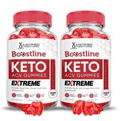 Gomitas Boostline Keto ACV de Justified Laboratories en tarro, snack sabroso y práctico