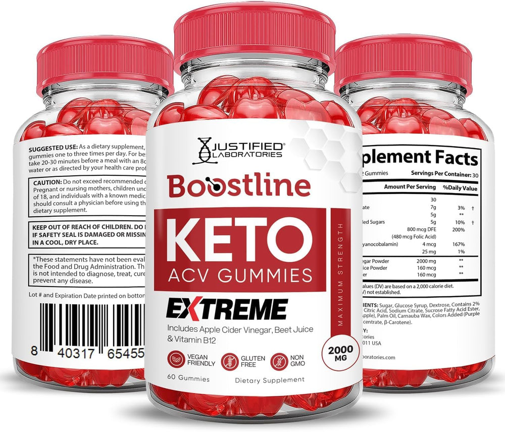 Serving suggestion: Justified Boostline Keto ACV Gummies 3-pack