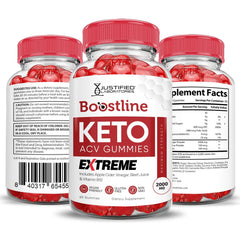 Justified Laboratories Boostline Keto ACV Gummies 5-pack convenient multi-pack.