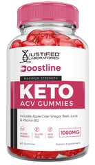 Justified Laboratories Boostline Keto ACV gummies highlighting B12 and folate