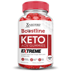 Justified Laboratories Boostline gummies vitamin B12 close-up emphasizing daily nutrition