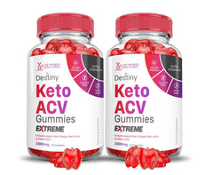 Justified Laboratories Destiny Keto ACV Gummies Extreme 2000mg 2-pack packaging