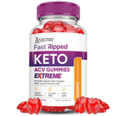 Bottle of Justified Laboratories Fast Ripped Keto ACV Gummies Extreme 60 Gummies